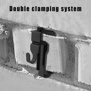 6 шт. фурнитура, крючки для кирпича, без дрели, нержавеющая сталь, отличная несущая способность, противоскользящие, наружные изображения, табличка, часы, подвесные вешалки для кирпича, зажимы для кирпича 6pcs чёрный