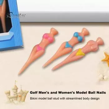 6 шт. футболок для гольфа, разноцветные бикини-футболки для гольфа, пластиковые голые футболки для гольфа с изображением человека, забавные держатели для мячей для гольфа, аксессуары для женщин и мужчин, подарок Men розовый