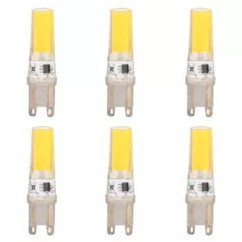 6 шт. G9 светодиодная лампа COB с регулируемой яркостью профессиональная замена светодиодной лампы G9 для настенных светильников, настольных ламп