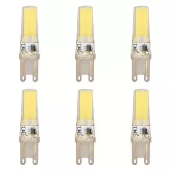 6 шт. G9 светодиодная лампа COB с регулируемой яркостью профессиональная замена светодиодной лампы G9 для настенных светильников, настольных ламп