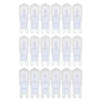 6 шт. G9 светодиодные лампы с регулируемой яркостью 3 Вт, энергосберегающие лампы на 360 градусов для потолочных светильников и White Light 220-240V