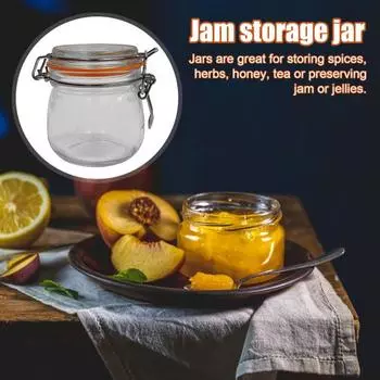 6 шт. герметичных банок для хранения пищевых продуктов без BPA, можно мыть в посудомоечной машине, прозрачные банки для варенья, стеклянные контейнеры оранжевый