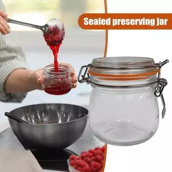 6 шт. герметичных банок для хранения пищевых продуктов без BPA, можно мыть в посудомоечной машине, прозрачный дизайн