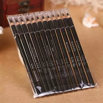 6 шт. гладкая ручка для макияжа, подводка для глаз, карандаш для глаз, женские косметические аксессуары чёрный