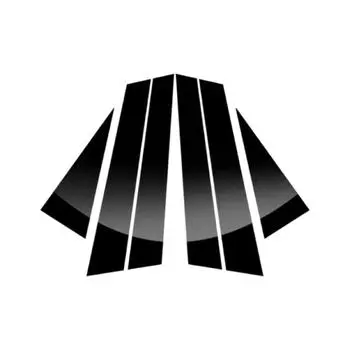 6 шт. Глянцевые черные накладки на стойки окон для Chevrolet Captiva 2009-2018