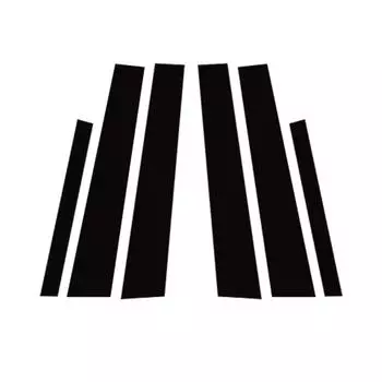 6 шт. глянцевый черный материал ПК с зеркальным эффектом для двери автомобиля, окна, центра, средней части стойки BC, накладка на стойку колонки, подходит для Genesis GV80 2020-2024