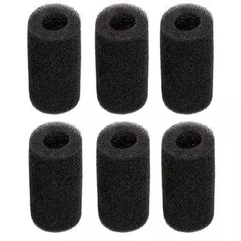 6 шт., губка для предварительного фильтра, поролоновая губка для Fluval Edge, аквариума, пруда, один порт чёрный