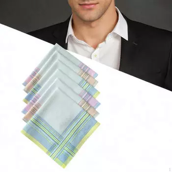 6 шт., хлопковые мужские носовые платки для костюма жениха, повседневный праздник, выпускной