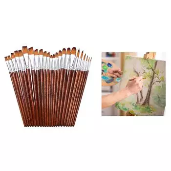 6 шт. Художественная кисть для рисования акварелью Кисть для масляной акриловой краски Акварельная гуашь Кисть с нейлоновой щетиной B