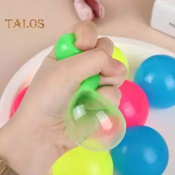 6 шт. игрушек для снятия стресса, разноцветные светящиеся шарики, прочные силиконовые моющиеся многоразовые светящиеся в темноте эластичные сенсорные сжимаемые игрушки для вечеринок 8pcs