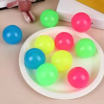 6 шт. игрушек для снятия стресса, разноцветные светящиеся мячики, прочные силиконовые моющиеся многоразовые светящиеся в темноте эластичные сенсорные сжимаемые игрушки 8pcs