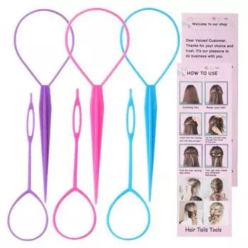 6 шт. Инструмент для плетения волос для женщин, девочек, утолщенные детские наращивания волос, прочная машинка для стрижки волос, аксессуары для укладки волос