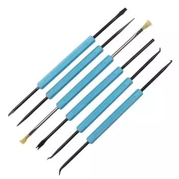 6 шт. Инструмент для распайки, инструмент для очистки и ремонта печатных плат, набор вспомогательных инструментов для пайки и сварки печатных плат