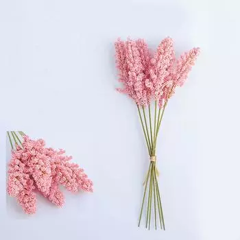 6 шт. Искусственная лаванда, цветочные букеты из искусственного лавандового растения для украшения дома в фермерском доме, глубокие розовый