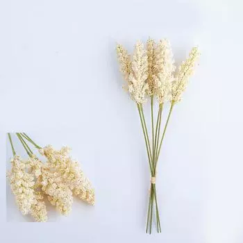 6 шт. Искусственная лаванда, цветочные букеты из искусственного лавандового растения для украшения дома в фермерском доме, белые белый
