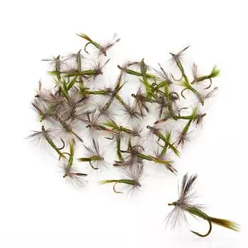 6 шт., искусственная сухая нахлыстовая наживка с синим крылом, оливковая нахлыстовая нахлыстовая наживка, сухая мушка, наживка с плавающей водой