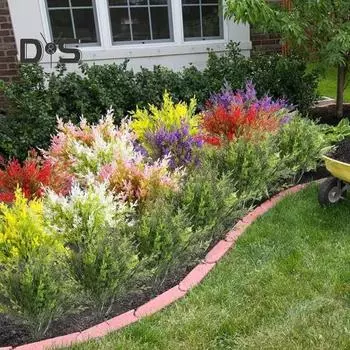 6 шт. искусственная ветка кедра, устойчивая к ультрафиолетовому излучению, реалистичная многоразовая пластиковая искусственная белая сосна, зеленые растения, домашний ландшафтный дизайн, садовые украшения, принадлежности зелёный