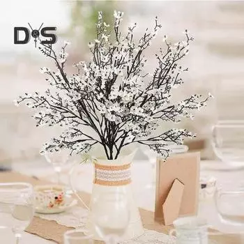 6 шт., искусственное дыхание ребенка, 5 вилок, не увядающие, без полива, реквизит для свадебных фото, реалистичный искусственный маленький букет цветов, товары для украшения дома чёрный