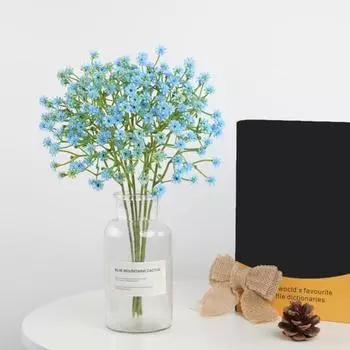 6 шт., искусственные гипсофила, реалистичные цветы, многоразовые, тонкая работа, невыцветающие искусственные растения, домашний декор фиолетовый