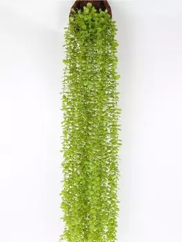 6 шт., искусственные висячие растения, 1,2 м, искусственные висячие растения эвкалипта, устойчивые к ультрафиолетовому излучению пластиковые растения для комнаты, свадьбы, внутреннего декора балкона светло-зеленый