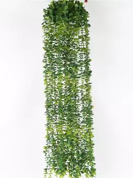 6 шт., искусственные висячие растения, искусственные висячие растения эвкалипта 1,2 м, устойчивые к ультрафиолетовому излучению пластиковые растения для дома, свадьбы, гостиной, декора балкона светло-зеленый