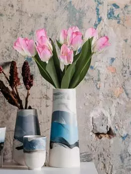 6 шт. искусственных цветов, искусственные тюльпаны, искусственные цветы для украшения, настоящие искусственные цветы, цветочные для стола, домашнего офиса, свадебного декора белый