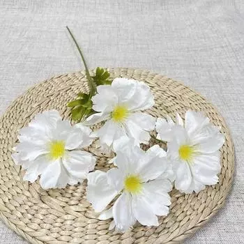 6 шт. искусственных цветов, шелковые полевые цветы, искусственные цветы для вазы, декора гостиной, цветочные композиции, центральный элемент, свадебные букеты для невесты синий