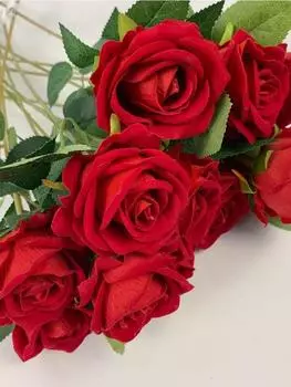 6 шт. искусственных роз, фланелевые розы, искусственные розы, открытый букет, искусственные цветы для свадьбы, домашнего стола, гостиной, декора, свадебного букета белый