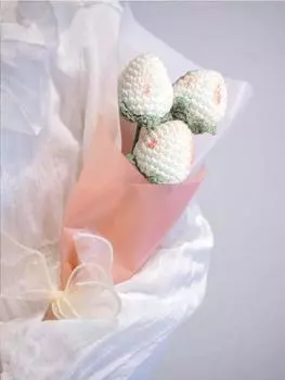 6 шт. искусственных шерстяных цветов, связанных крючком, букет цветов, связанный вручную, клубничный букет на День святого Валентина, День матери, День рождения, свадьбу, домашний декор белый