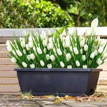 6 шт. искусственных тюльпанов, букет тюльпанов из искусственного шелка, всего 30 головок, настоящая цветочная композиция для домашнего офиса, вечеринки, свадьбы, отличный подарок на День матери жёлтый