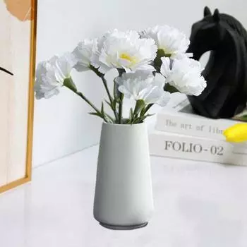 6 шт., искусственный шелковый цветок, искусственный цветок гвоздики, реалистичный, без полива, не выцветает, искусственный цветок, подарок на день матери, домашний декор розовый