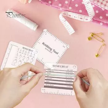 6 шт., измерительная линейка, акриловые линейки для вязания, прецизионные направляющие для пряжи, набор инструментов, аксессуары для шитья Sets