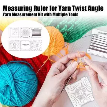 6 шт., измерительная линейка, акриловые линейки для вязания, прецизионные направляющие для пряжи, набор инструментов, аксессуары для шитья Sets