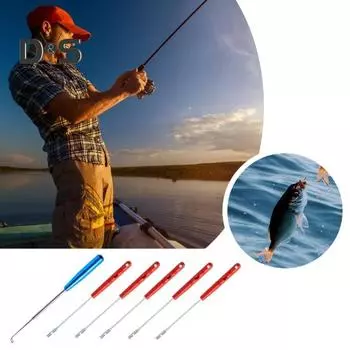 6 шт. Извлекатель рыболовных крючков из нержавеющей стали, быстрый съемник рыболовных крючков, безопасный экстрактор, отсоединяющий инструмент для снятия, приспособление для спуска, рыболовные принадлежности 1 Set