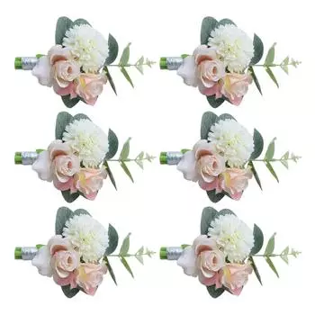 6 шт. Элегантный свадебный букет невесты, аксессуары, булавка, свадебный букет, свадебные аксессуары для невесты