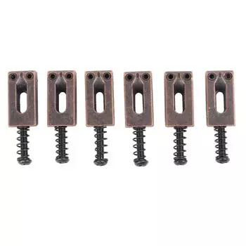6 шт. Электрическая гитара бридж седло цинковый сплав винт для настройки струн седло аксессуар прямой