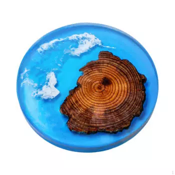 6 шт. Эпоксидные подставки деревянные водонепроницаемые абсорбирующие для отеля Square