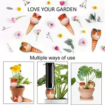 6 шт. капельницы для полива, большая емкость, очаровательные керамические милые бонсай, самополивающиеся лампочки, товары для дома разноцветный