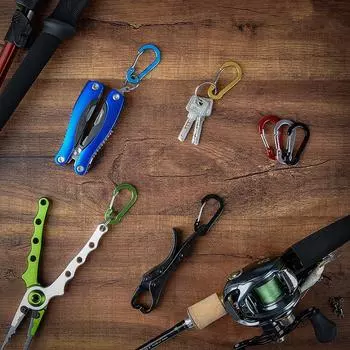 6 шт. карабин для кемпинга, выживания, повседневного использования, брелок для ключей, зажим из алюминиевого сплава, тактический карабин, крючок, карабин, рыболовные принадлежности