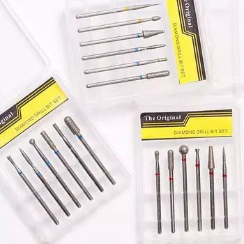 6 шт. карбид вольфрамовое сверло для ногтей фреза для маникюрной машинки электрическая дрель машина для ногтей инструменты аксессуары N7