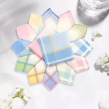 6 шт. карманный платок удобный носовой платок мягкий с повседневными костюмами чистый хлопковый носовой платок 28*28