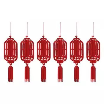 6 шт. Китайский Новый год традиционные подвесные украшения весенний фестиваль подвеска украшение нетканый