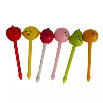 6 шт. клубника персик детские фруктовые палочки мини креативные фруктовые торт десерт еда вилки ланч-бокс декор аксессуары для бенто