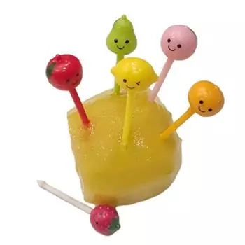6 шт. клубника персик детские фруктовые палочки мини креативные фруктовые торт десерт еда вилки ланч-бокс декор аксессуары для бенто