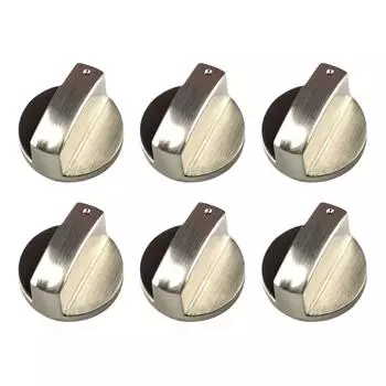 6 шт. Кнопка управления из цинкового сплава для бытовых плит, поворотный переключатель плиты, металлическая ручка