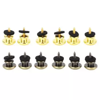 6 шт., кнопки гитарного ремня, плавные железные замки для гитарного ремня, простая установка, концевые булавки для гитарного ремня fo Bronze