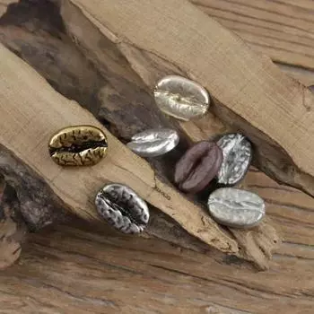 6 шт., кофейные зерна, металлическая ниша, ретро, серебристо-белый свитер, куртка, античное золотое пальто, пуговицы золотой