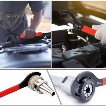 6 шт., койловеры, гаечные ключи, нержавеющие, устойчивые к коррозии, регулируемые удары, C-образный гаечный ключ, крюк, инструменты 6pcs