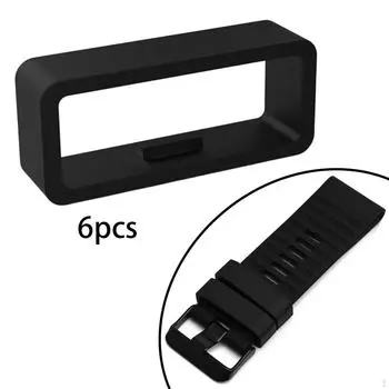 6 шт. кольца для крепления часов ремешок петля силиконовая прочная пряжка 1.6cmx0.5cm