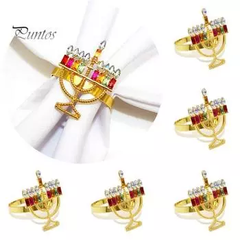 6 шт. Кольцо для салфеток, выдолбленный подсвечник в форме страз, украшение стола, многоразовые держатели для салфеток, свадебные вечеринки, праздничные обеденные акценты A